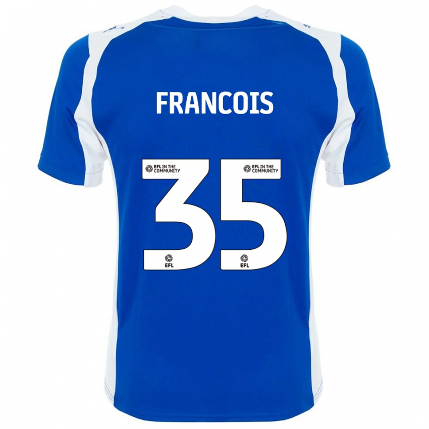 ילדים טייריס פרנסואה #35 כחול לבן ג'רזי ביתית 2025/26 חולצה קצרה