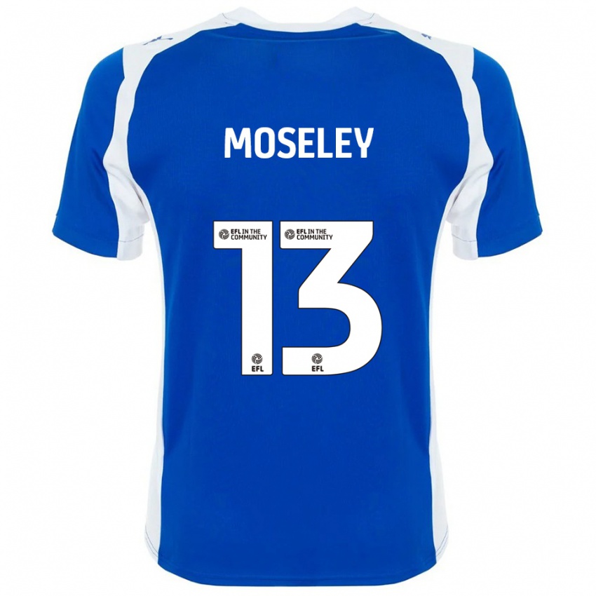 ילדים Faye Moseley #13 כחול לבן ג'רזי ביתית 2025/26 חולצה קצרה