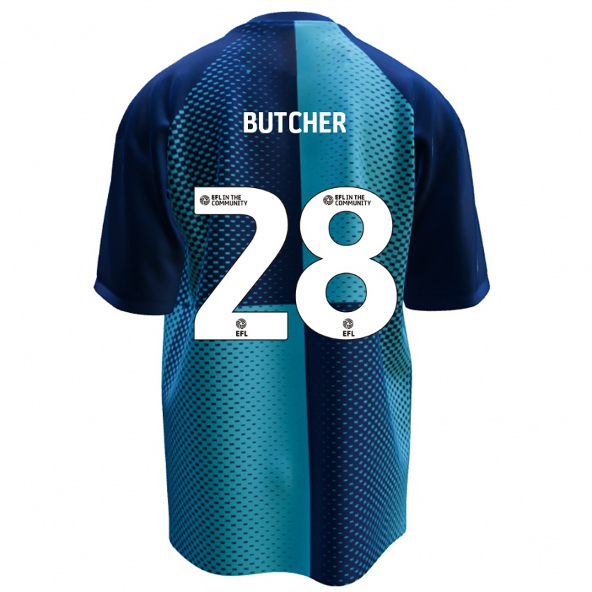 ילדים מאט בוצ'ר #28 כחול תכלת ג'רזי ביתית 2025/26 חולצה קצרה