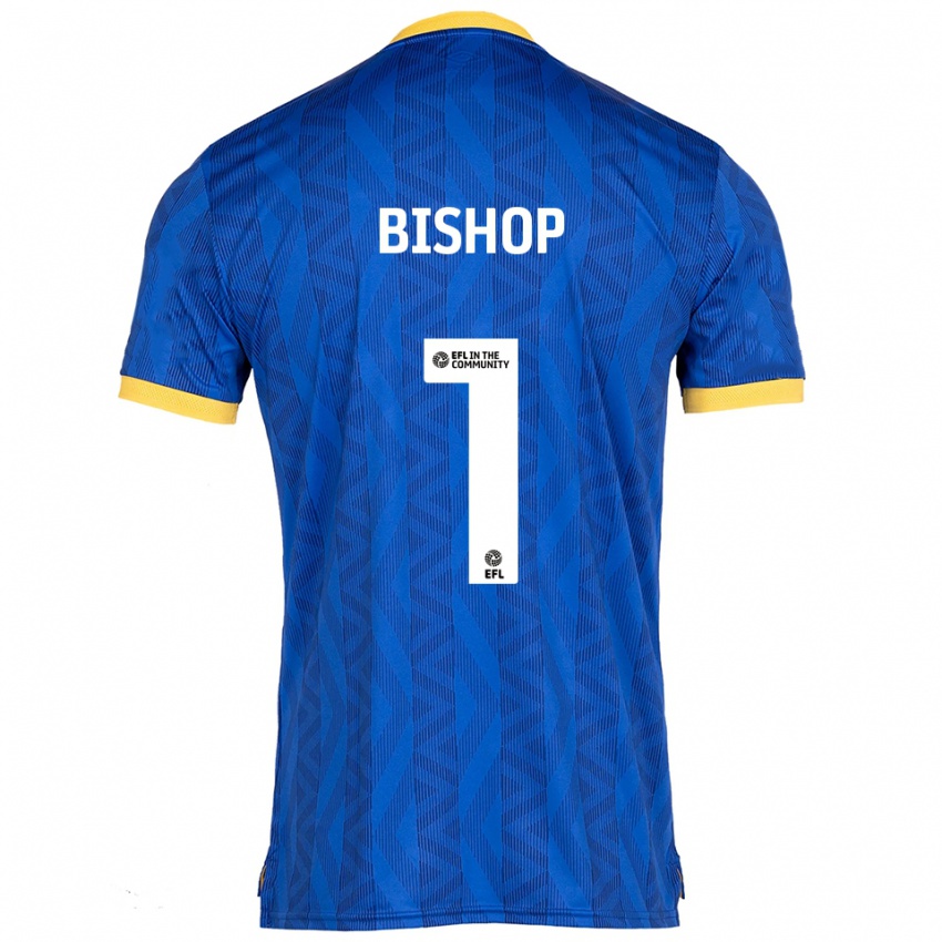 ילדים ניית׳ן בישופ #1 כחול נייבי צהוב ג'רזי ביתית 2025/26 חולצה קצרה