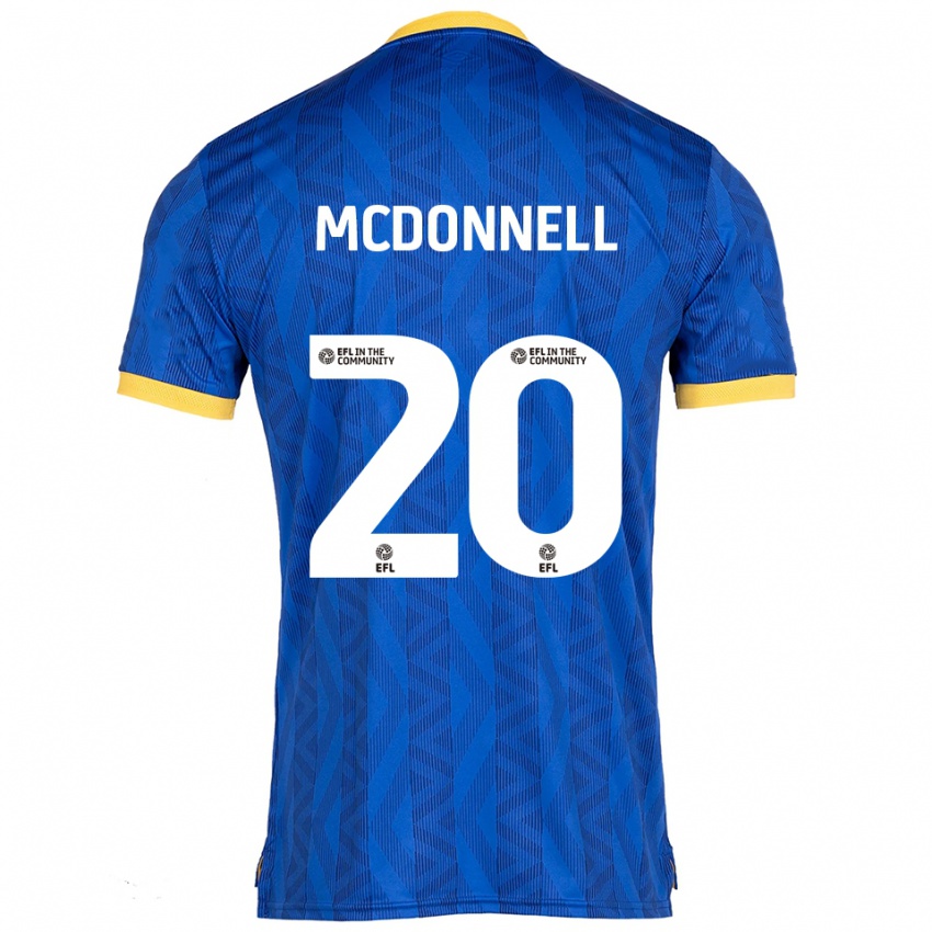 ילדים Joe Mcdonnell #20 כחול נייבי צהוב ג'רזי ביתית 2025/26 חולצה קצרה