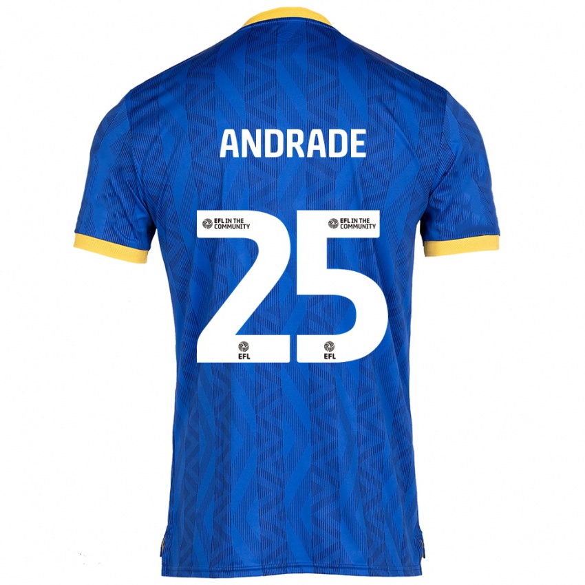 ילדים Maria Andrade #25 כחול נייבי צהוב ג'רזי ביתית 2025/26 חולצה קצרה