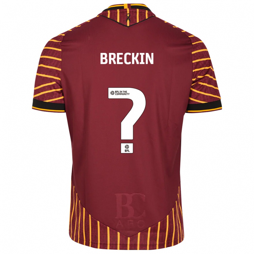 ילדים Katie Breckin #0 כתום בורדו ג'רזי ביתית 2025/26 חולצה קצרה