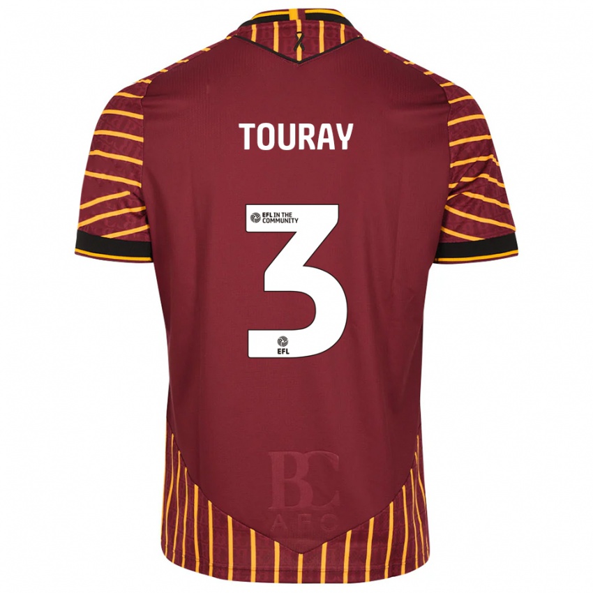 ילדים איבו טוראי #3 כתום בורדו ג'רזי ביתית 2025/26 חולצה קצרה