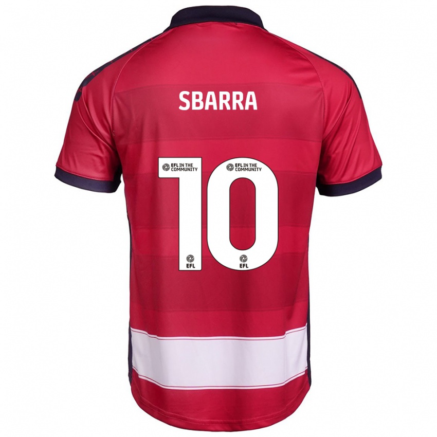 ילדים ג'ו סבארה #10 אדום לבן ג'רזי ביתית 2025/26 חולצה קצרה