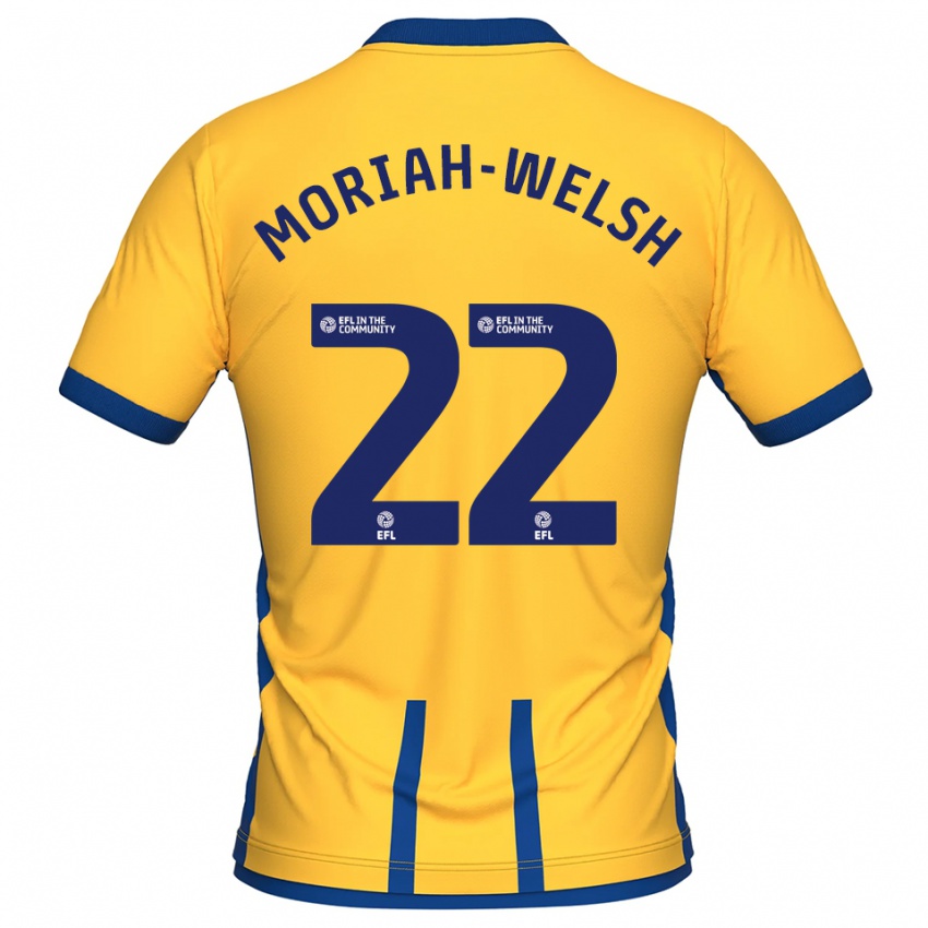 ילדים ניית'ן מוריה-ולש #22 צהוב כחול ג'רזי ביתית 2025/26 חולצה קצרה