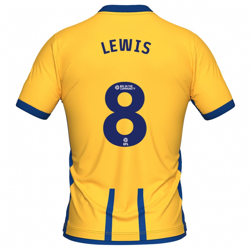 ילדים Aaron Lewis #8 צהוב כחול ג'רזי ביתית 2025/26 חולצה קצרה