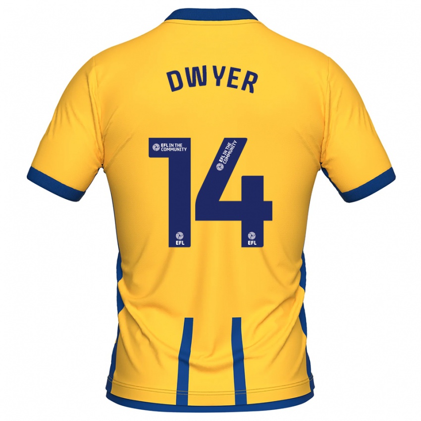 ילדים דום דווייר #14 צהוב כחול ג'רזי ביתית 2025/26 חולצה קצרה