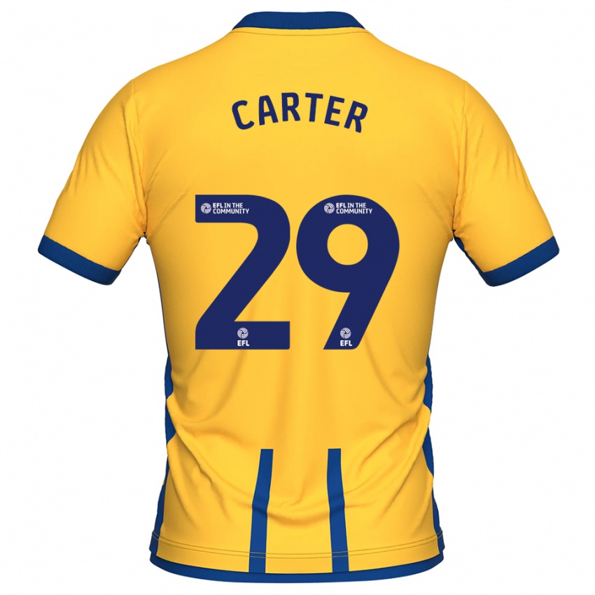 ילדים צ'ארלי קרטר #29 צהוב כחול ג'רזי ביתית 2025/26 חולצה קצרה