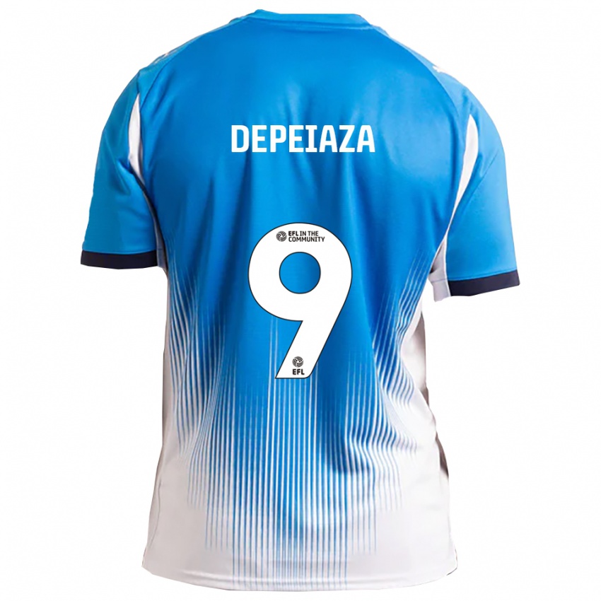 ילדים Kylan Depeiaza #9 כחול לבן ג'רזי ביתית 2025/26 חולצה קצרה