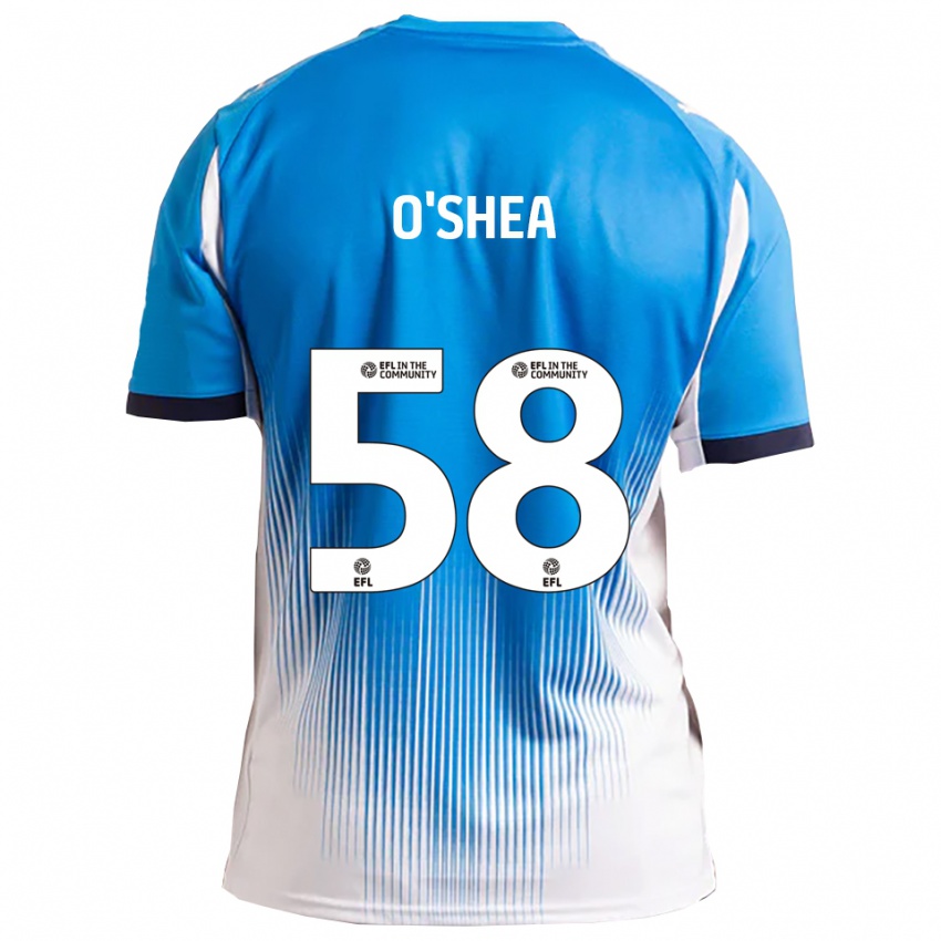 ילדים Cian O'shea #58 כחול לבן ג'רזי ביתית 2025/26 חולצה קצרה