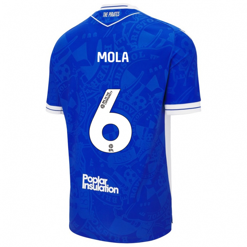 ילדים קלינטון מולה #6 כחול לבן ג'רזי ביתית 2025/26 חולצה קצרה