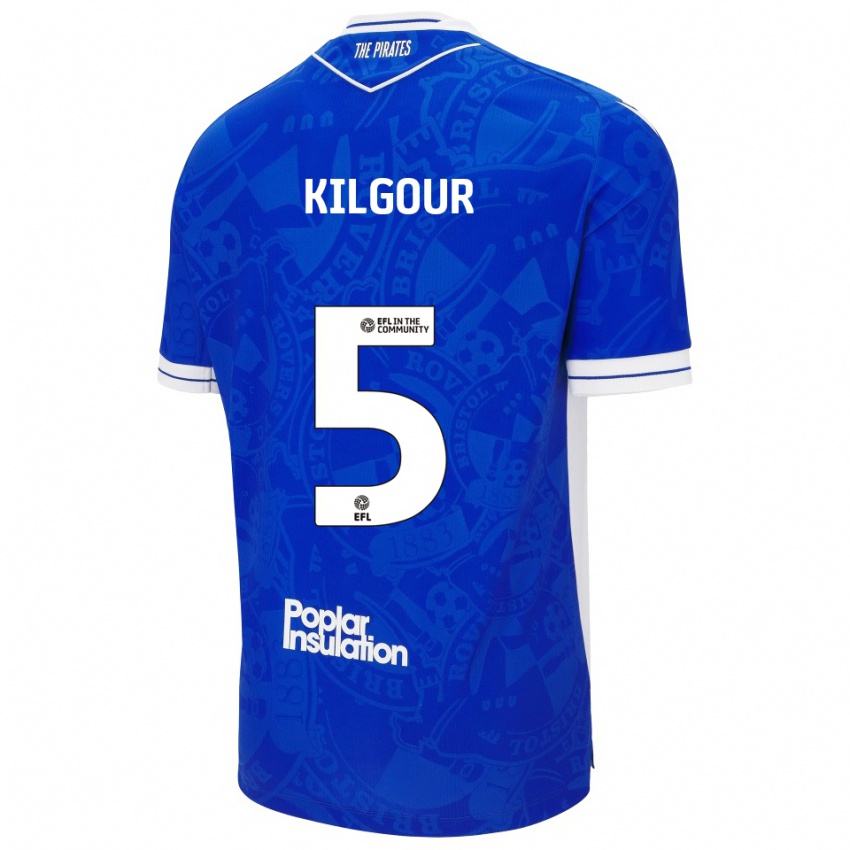 ילדים אלפי קילגור #5 כחול לבן ג'רזי ביתית 2025/26 חולצה קצרה