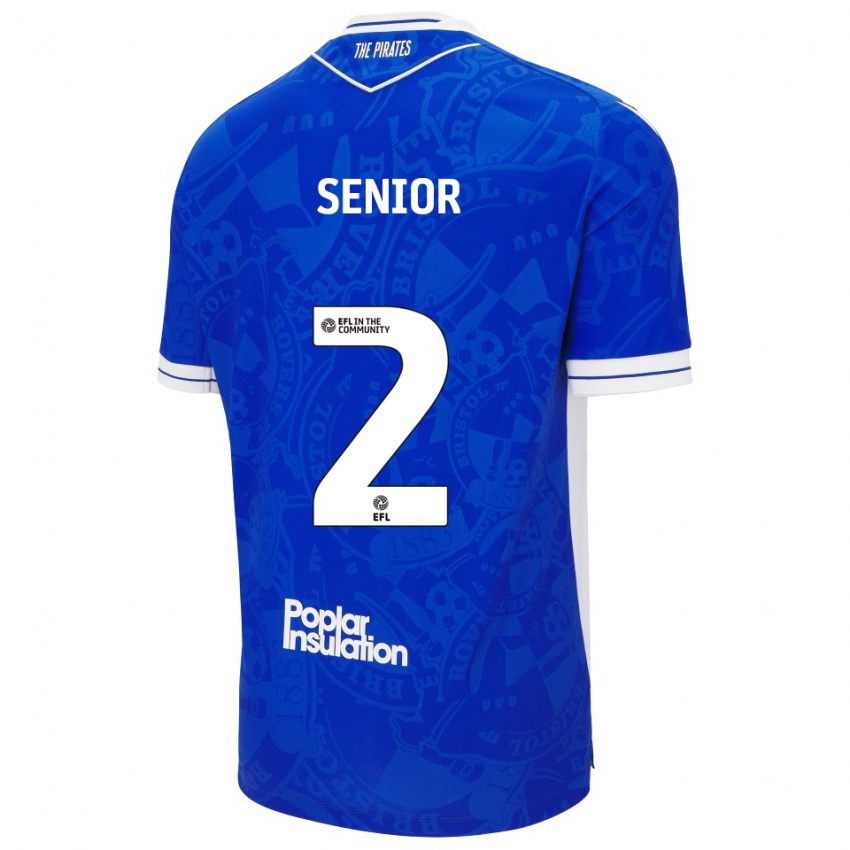 ילדים ג'ואל שניור #2 כחול לבן ג'רזי ביתית 2025/26 חולצה קצרה