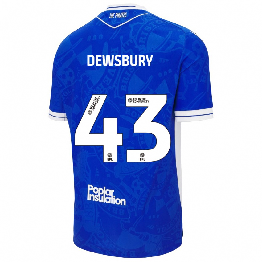 ילדים אולי דוסבורי #43 כחול לבן ג'רזי ביתית 2025/26 חולצה קצרה