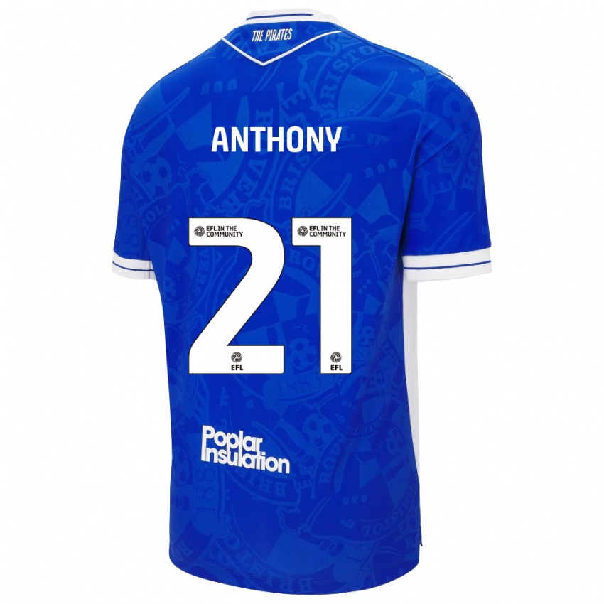 ילדים מיקה אנתוני #21 כחול לבן ג'רזי ביתית 2025/26 חולצה קצרה