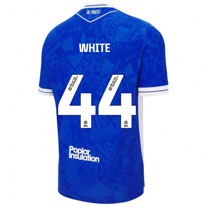 ילדים Charlie White #44 כחול לבן ג'רזי ביתית 2025/26 חולצה קצרה