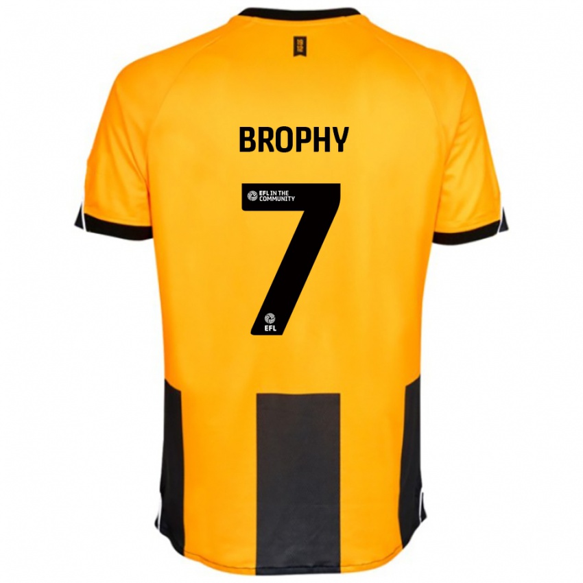 ילדים ג'יימס ברופי #7 כתום שחור ג'רזי ביתית 2025/26 חולצה קצרה