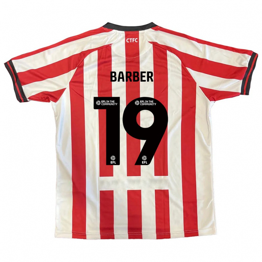 ילדים Mark Barber #19 אדום לבן שחור ג'רזי ביתית 2025/26 חולצה קצרה