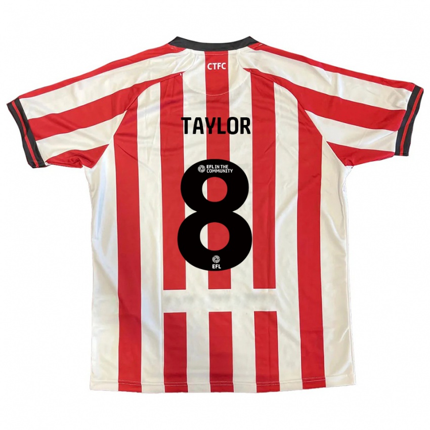 ילדים צ'ארלי טיילור #8 אדום לבן שחור ג'רזי ביתית 2025/26 חולצה קצרה