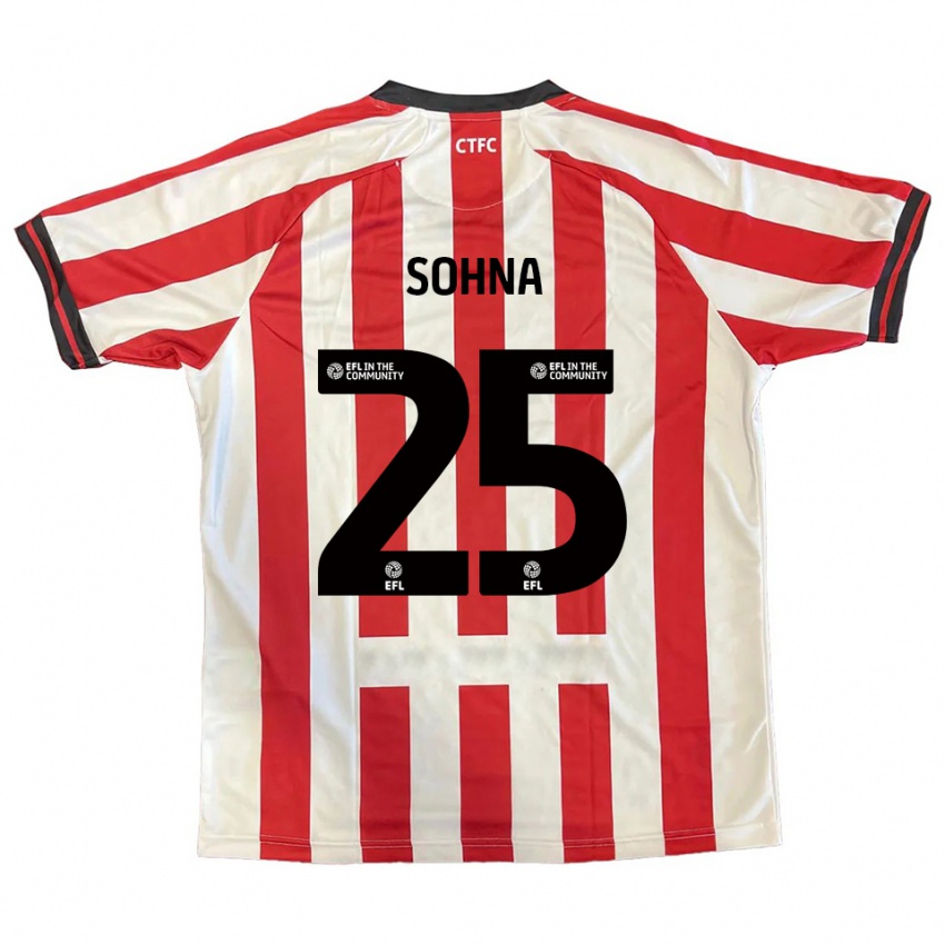 ילדים הריסון סוהנה #25 אדום לבן שחור ג'רזי ביתית 2025/26 חולצה קצרה