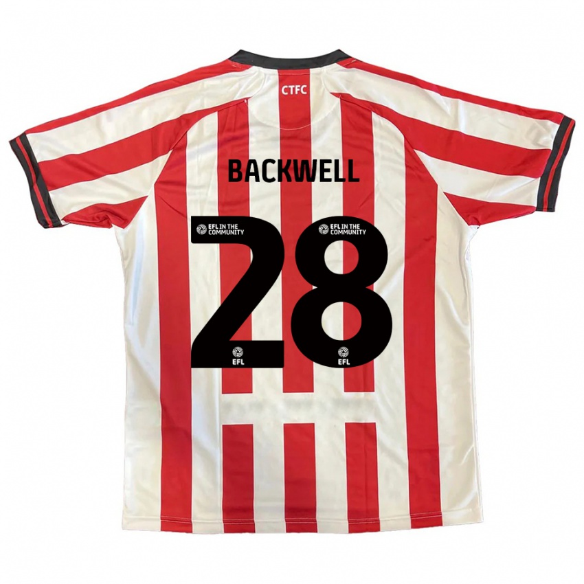 ילדים טומי ג׳ורג׳ באקוול #28 אדום לבן שחור ג'רזי ביתית 2025/26 חולצה קצרה