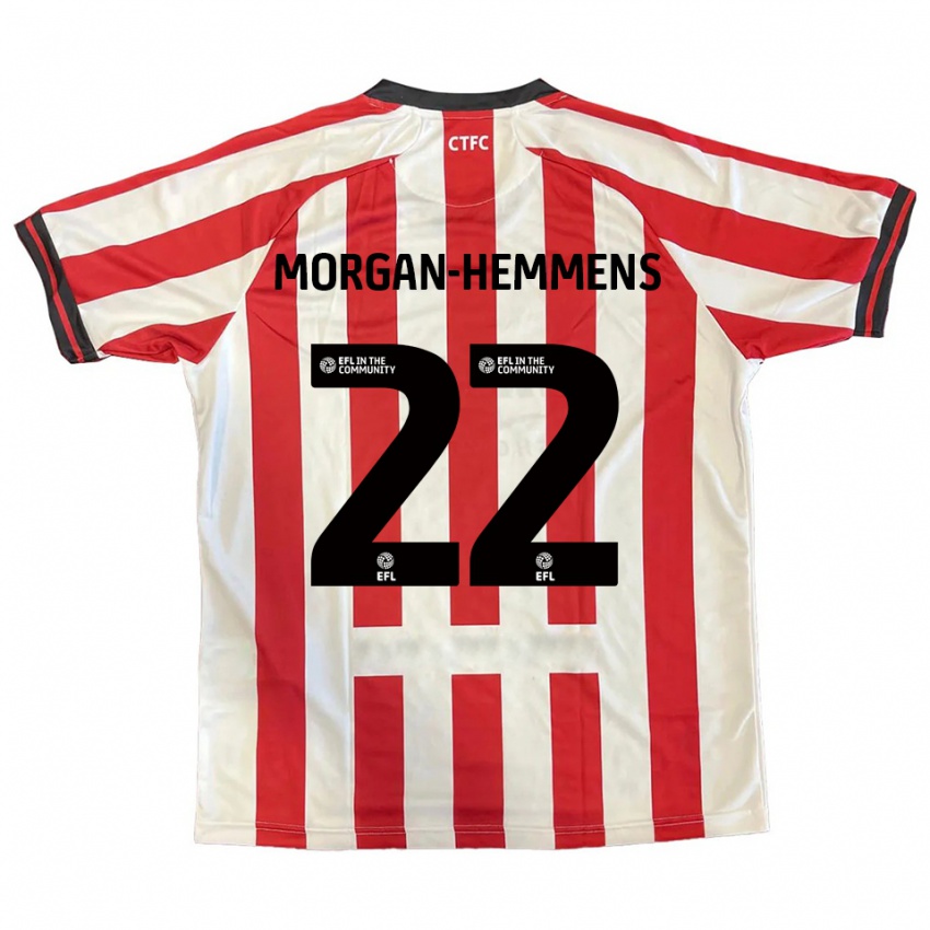 ילדים קייטלין מורגן-המנס #22 אדום לבן שחור ג'רזי ביתית 2025/26 חולצה קצרה