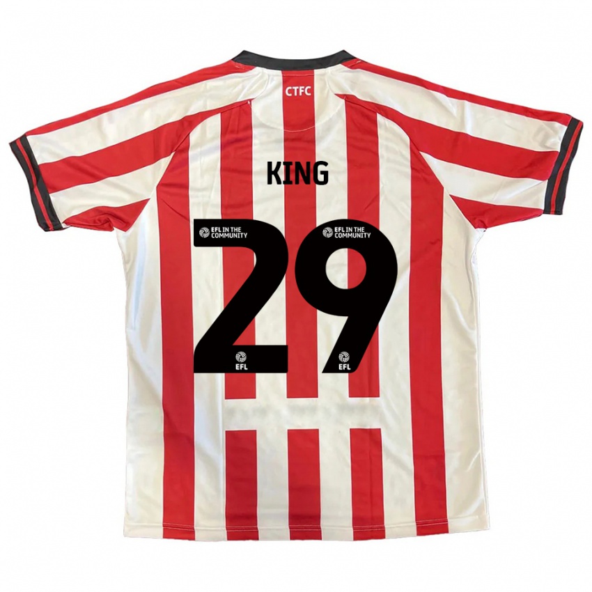 ילדים Tom King #29 אדום לבן שחור ג'רזי ביתית 2025/26 חולצה קצרה