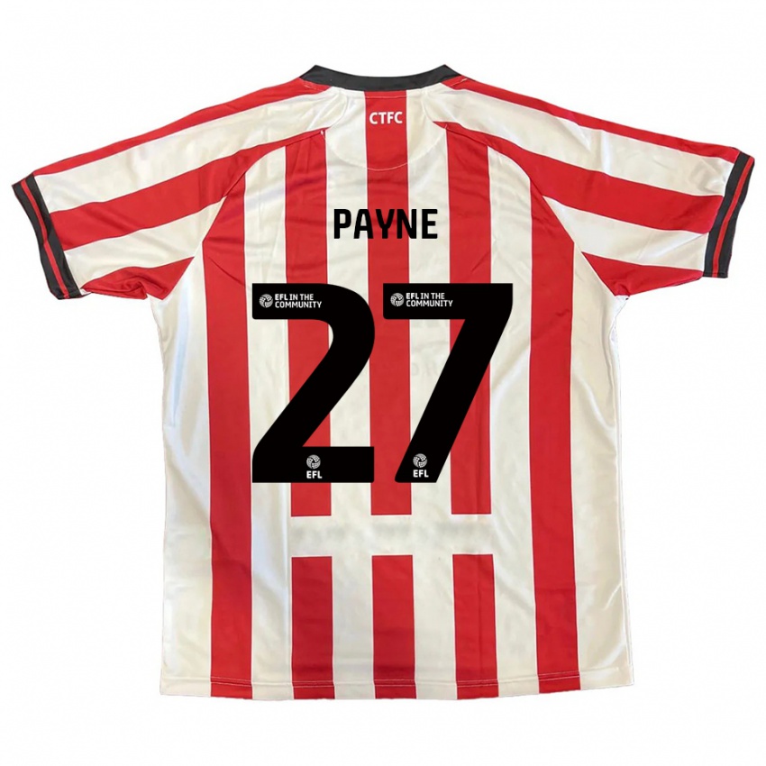 ילדים Lewis Payne #27 אדום לבן שחור ג'רזי ביתית 2025/26 חולצה קצרה