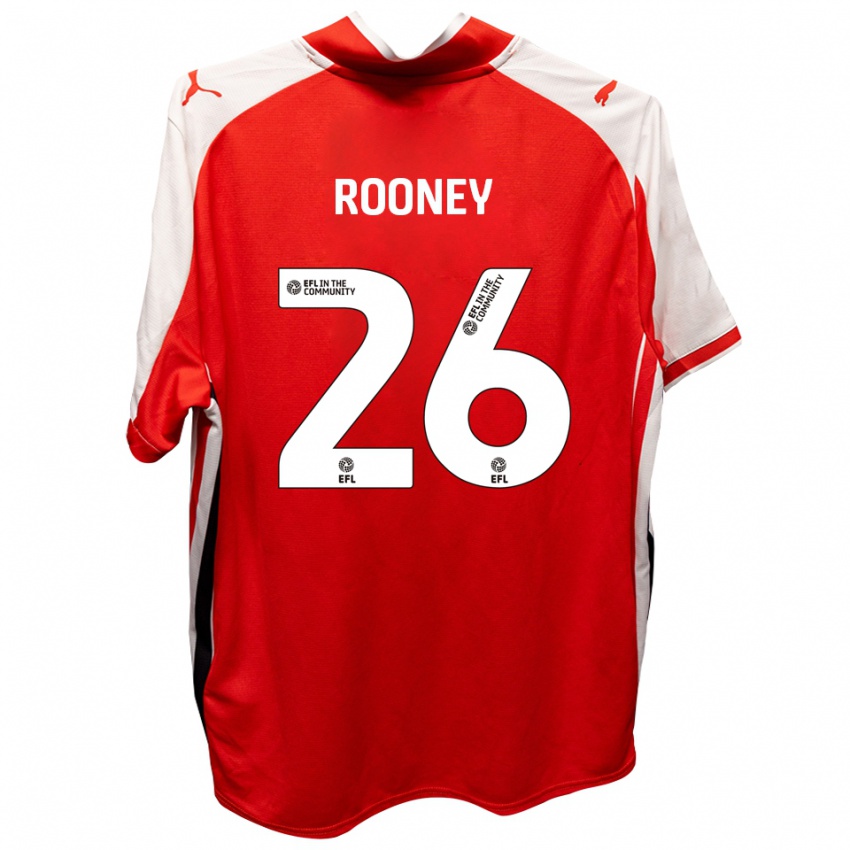 ילדים שון רוני #26 אדום לבן ג'רזי ביתית 2025/26 חולצה קצרה