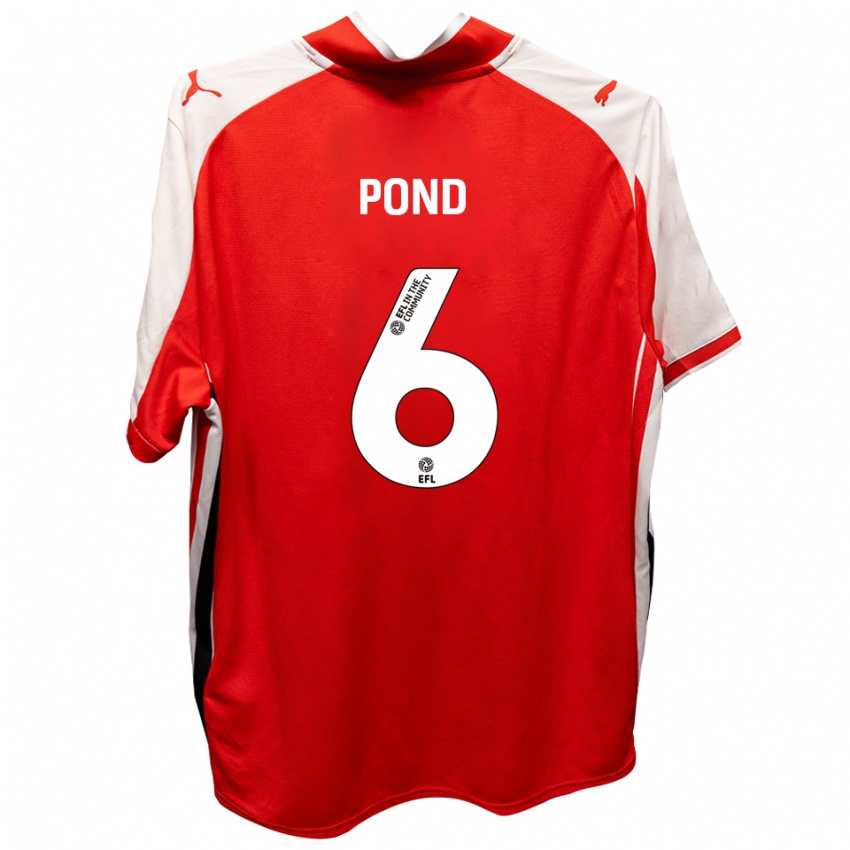 ילדים ניית׳ן פונד #6 אדום לבן ג'רזי ביתית 2025/26 חולצה קצרה