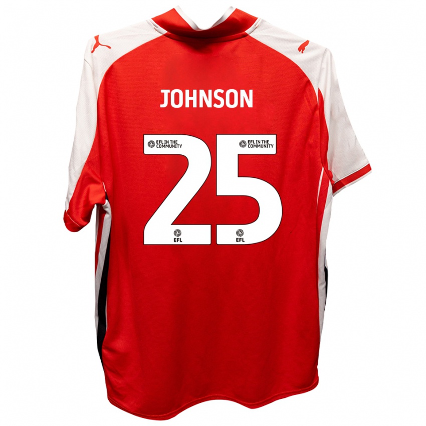 ילדים Will Johnson #25 אדום לבן ג'רזי ביתית 2025/26 חולצה קצרה