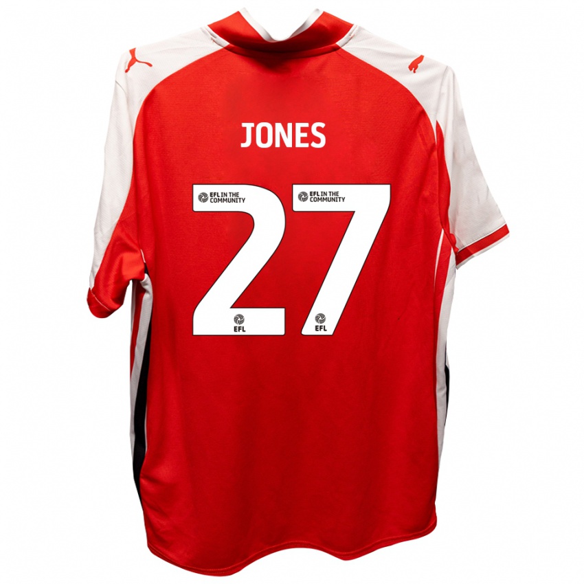 ילדים Billy Jones #27 אדום לבן ג'רזי ביתית 2025/26 חולצה קצרה