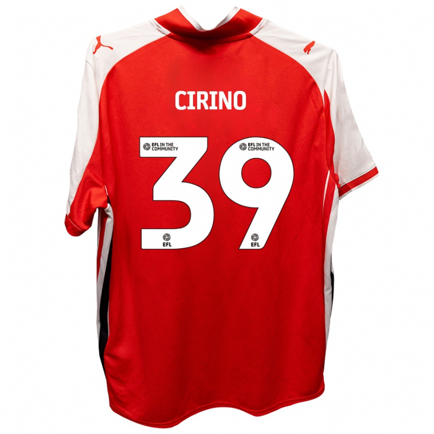 ילדים Raffaele Cirino #39 אדום לבן ג'רזי ביתית 2025/26 חולצה קצרה