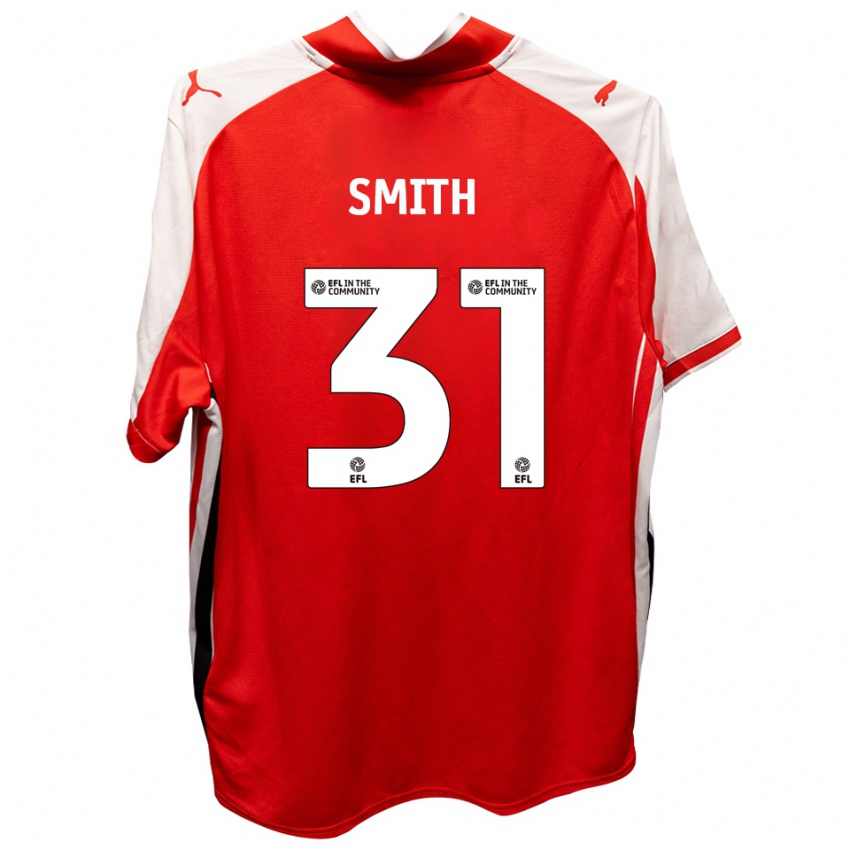 ילדים Pele Smith #31 אדום לבן ג'רזי ביתית 2025/26 חולצה קצרה