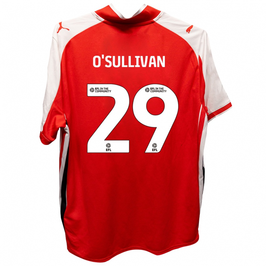 ילדים Zak O'sullivan #29 אדום לבן ג'רזי ביתית 2025/26 חולצה קצרה