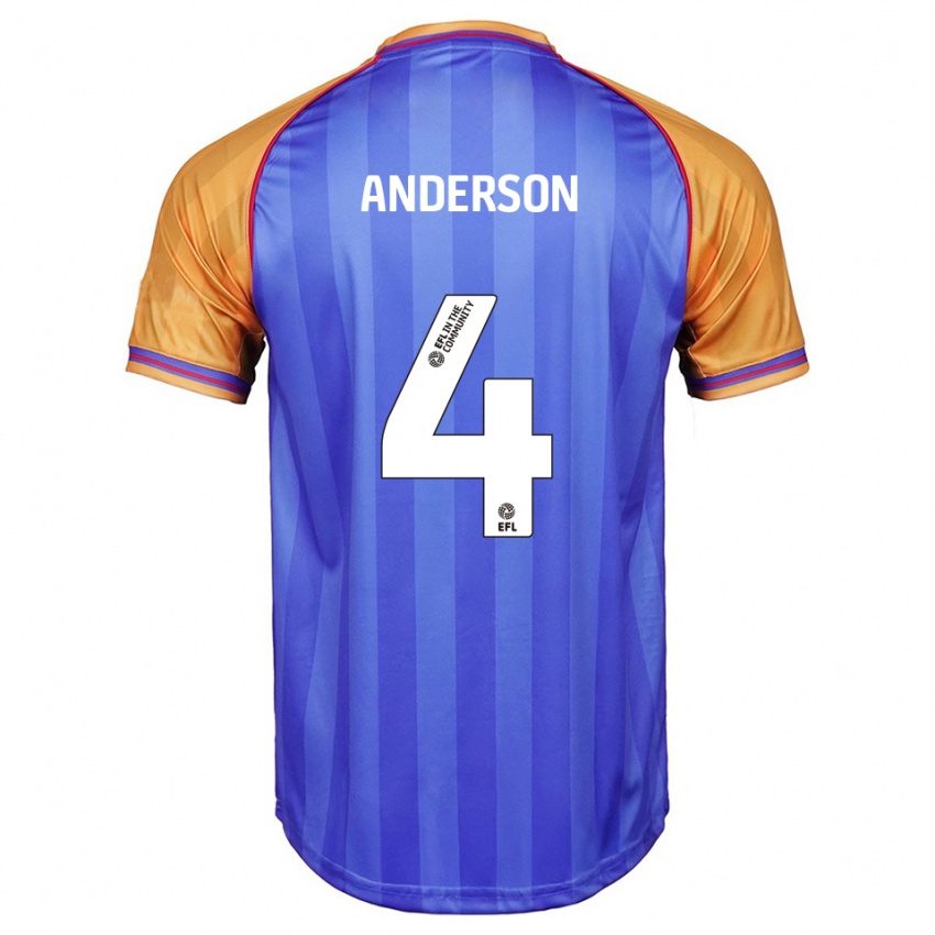 ילדים Tom Anderson #4 כחול כתום ג'רזי ביתית 2025/26 חולצה קצרה