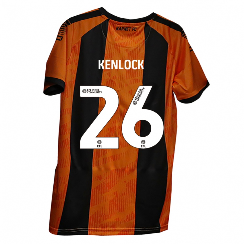 ילדים מיילס קנלוק #26 כתום שחור ג'רזי ביתית 2025/26 חולצה קצרה