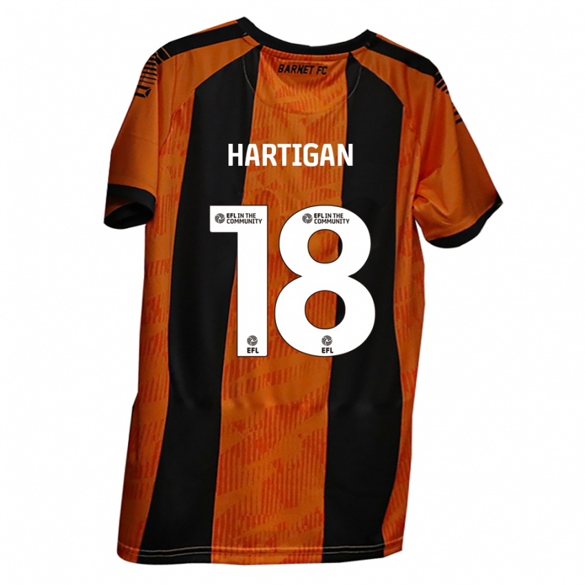 ילדים אנתוני הרטיגן #18 כתום שחור ג'רזי ביתית 2025/26 חולצה קצרה