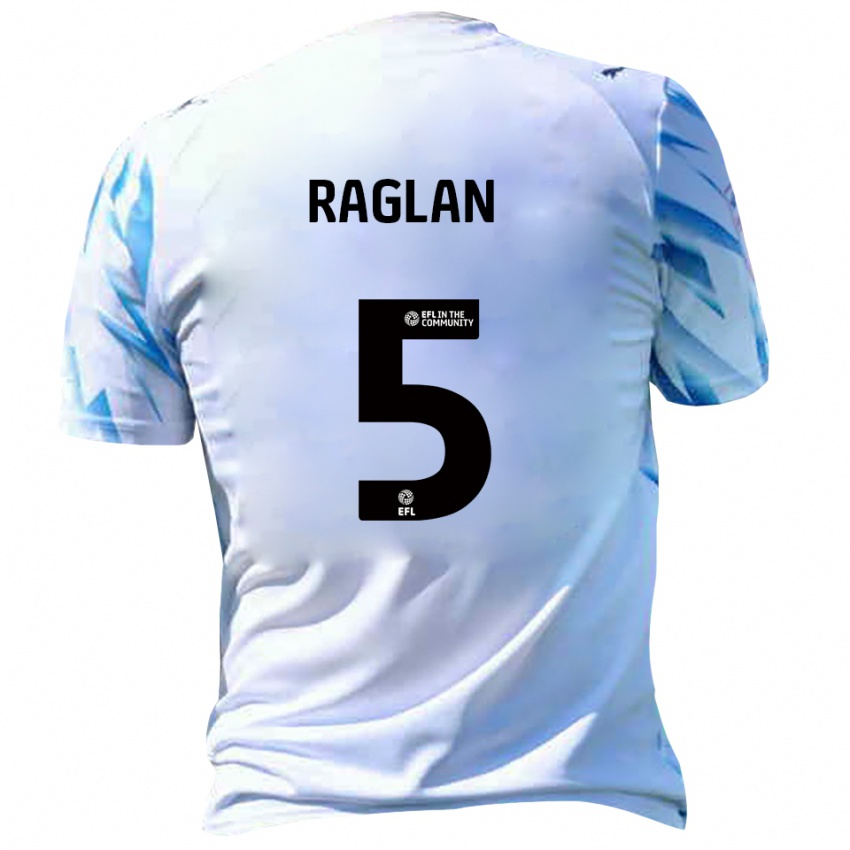 ילדים Charlie Raglan #5 לבן תכלת ג'רזי ביתית 2025/26 חולצה קצרה
