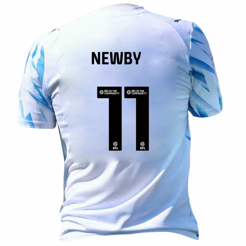 ילדים אליוט ניובי #11 לבן תכלת ג'רזי ביתית 2025/26 חולצה קצרה