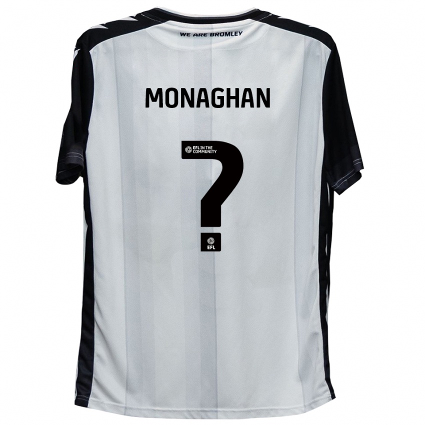 ילדים Daisy Monaghan #0 לבן שחור ג'רזי ביתית 2025/26 חולצה קצרה