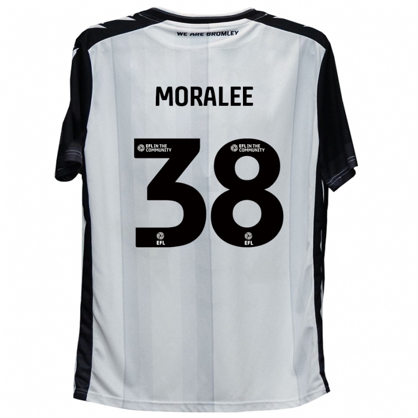 ילדים פרנקי-ג׳יי מוראלי #38 לבן שחור ג'רזי ביתית 2025/26 חולצה קצרה