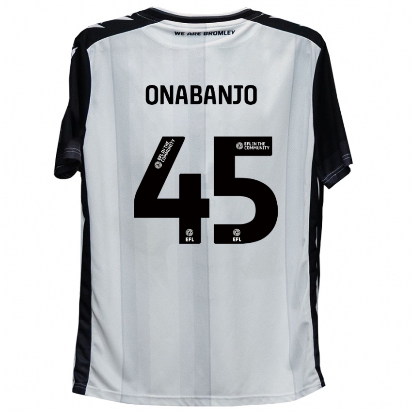 ילדים Remi Onabanjo #45 לבן שחור ג'רזי ביתית 2025/26 חולצה קצרה