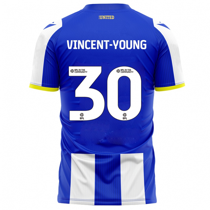 ילדים קיין וינסנט-יאנג #30 כחול לבן ג'רזי ביתית 2025/26 חולצה קצרה