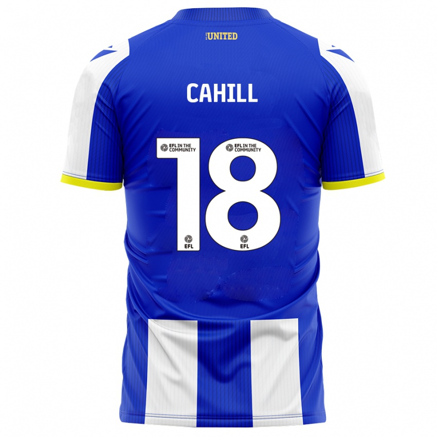 ילדים Ella Cahill #18 כחול לבן ג'רזי ביתית 2025/26 חולצה קצרה