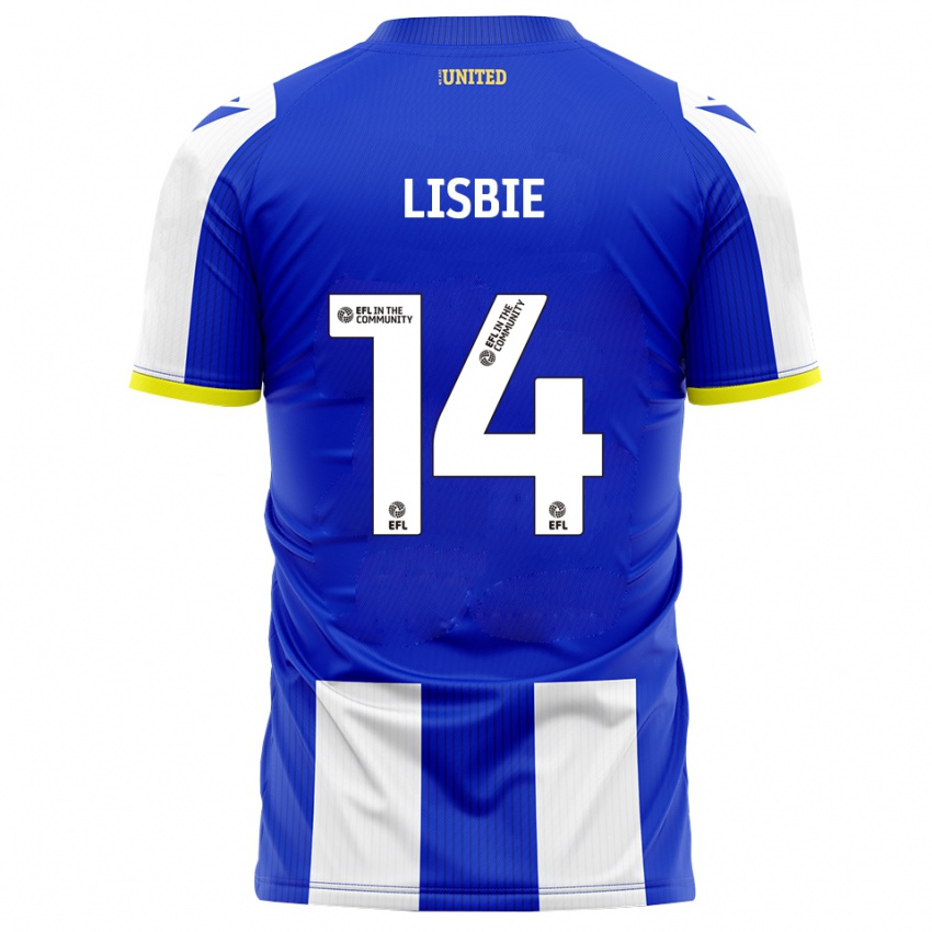 ילדים Kyreece Lisbie #14 כחול לבן ג'רזי ביתית 2025/26 חולצה קצרה