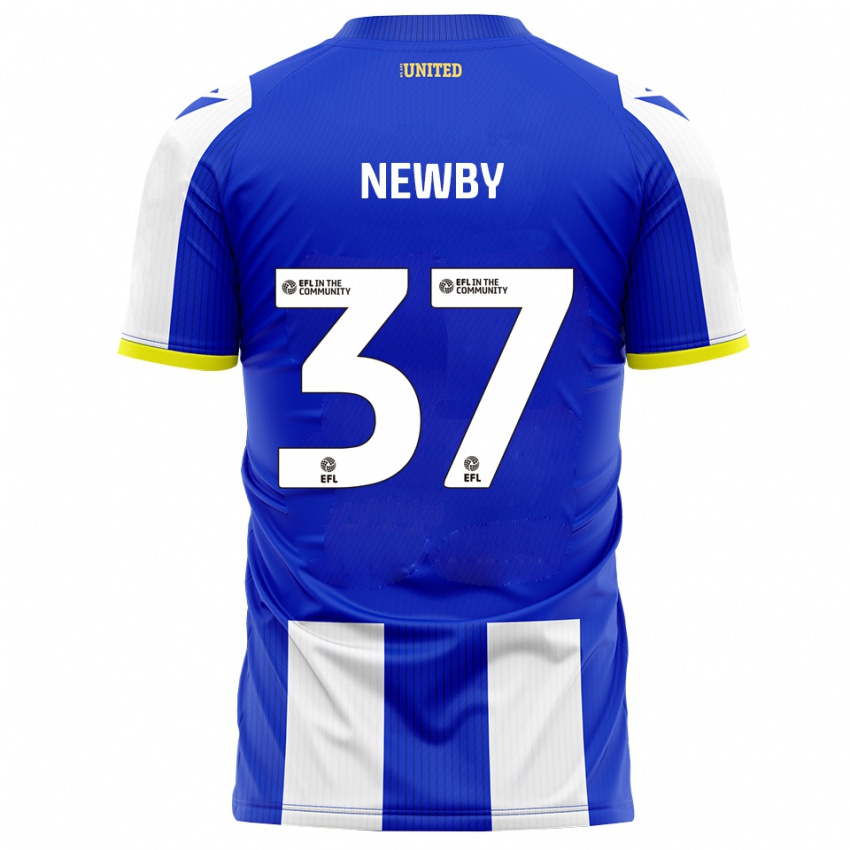 ילדים אלפי ניובי #37 כחול לבן ג'רזי ביתית 2025/26 חולצה קצרה