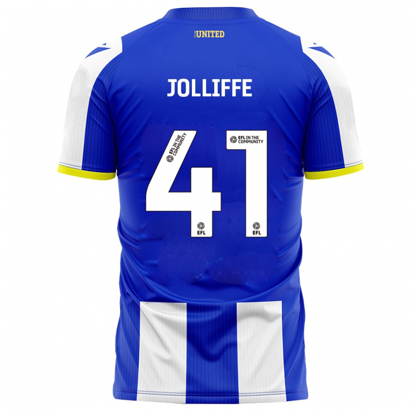 ילדים Max Jolliffe #41 כחול לבן ג'רזי ביתית 2025/26 חולצה קצרה