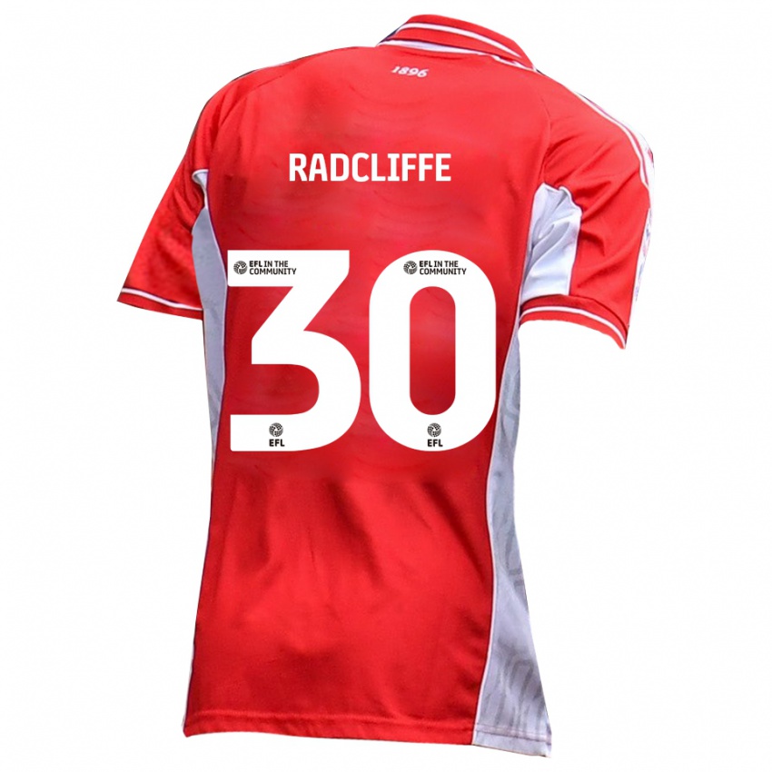 ילדים Ben Radcliffe #30 אדום לבן ג'רזי ביתית 2025/26 חולצה קצרה